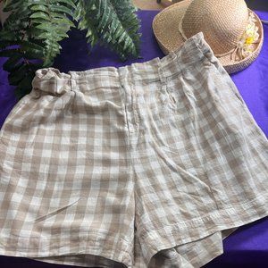 Gingham Shorts with Pockets